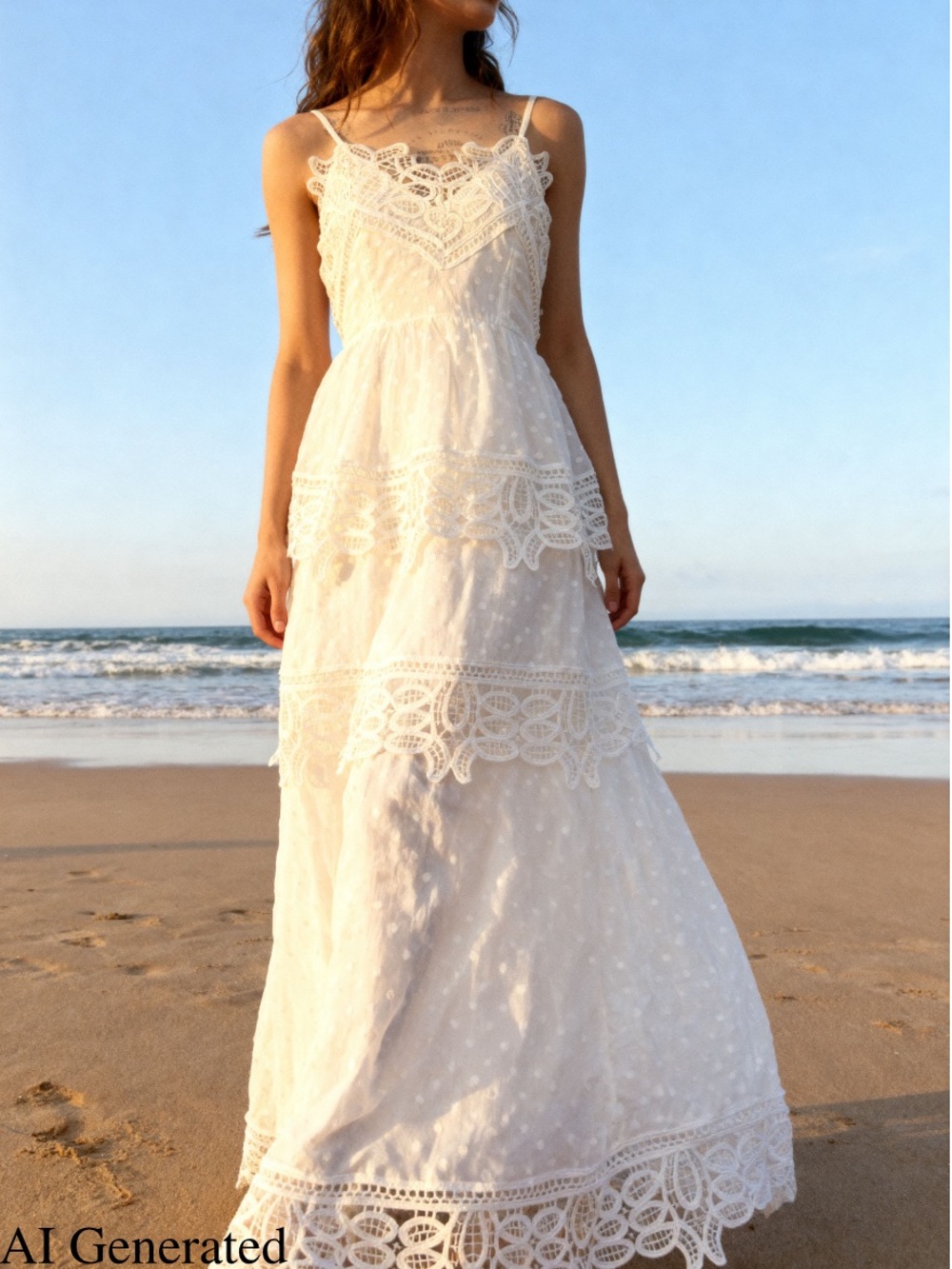 Rare Find- INA Tiered White Dress